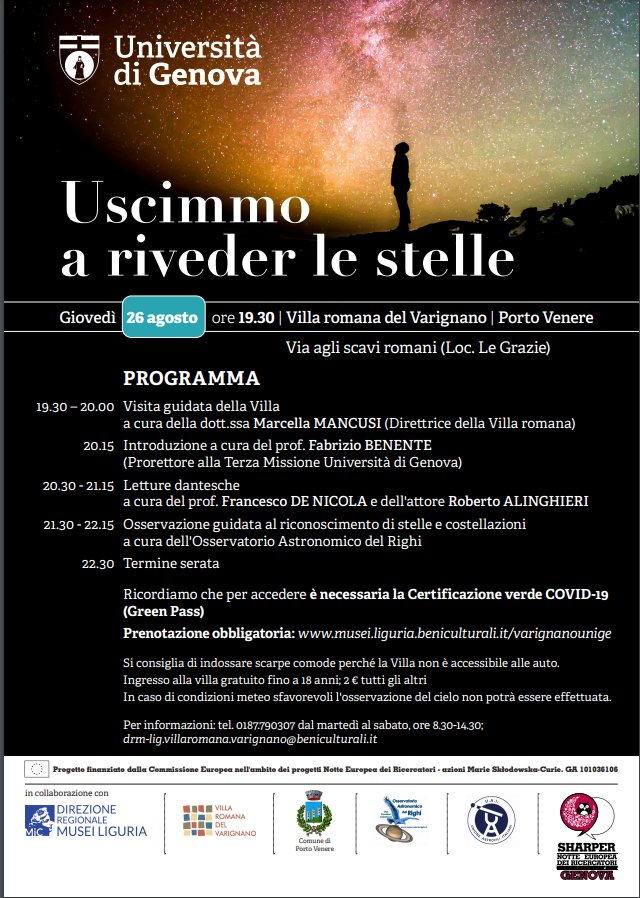 Pre-event Sharper Night: Uscimmo a riveder le stelle… alla Villa romana del Varignano vecchio